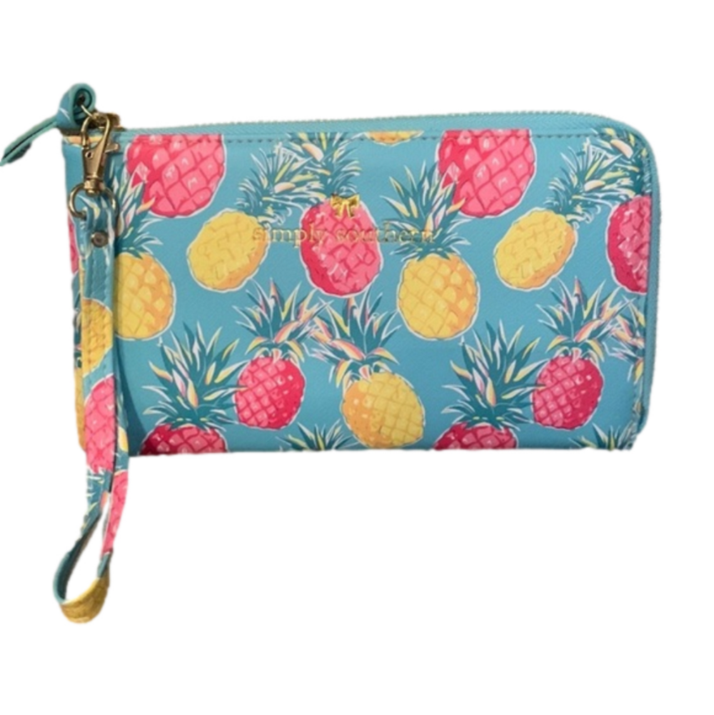 SIMPLY Southern pineapple wristlet